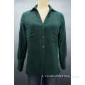 Nuove camicie a maniche lunghe con scollo a v-scollo da donna a V.